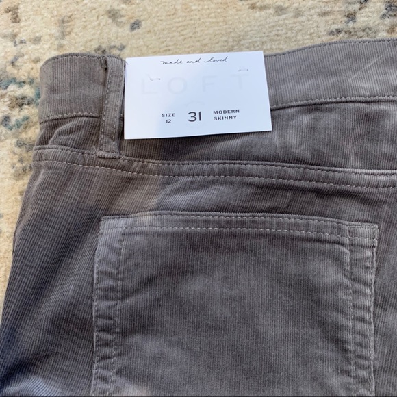NWT LOFT Modern Skinny Corduroy Pants - Picture 5 of 6